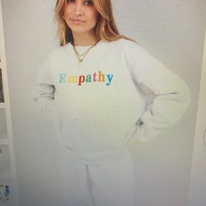 Empathy always grey crewneck